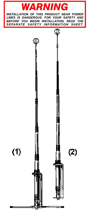 Sirio 27Mhz basis antenne 595cm GPS27 1/2