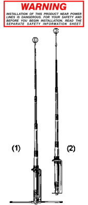 Sirio GPS27 27Mhz basis antenne 1/2 595cm