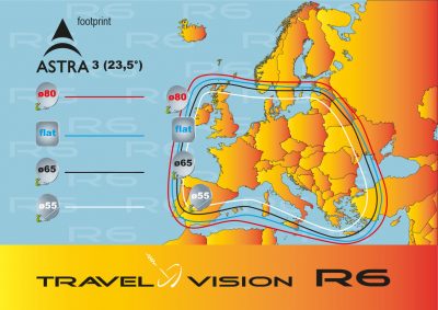 Portabel satellietsysteem Travel Vision R7 65cm met duo LNB  !!! NIEUW !!!