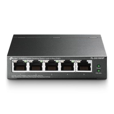 TP-Link netwerkswitch 5Poort Gigabit PoE 65Watt TL-SG1005P